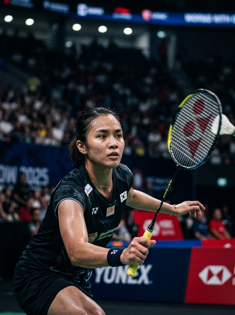 Falcon Badminton Player Action